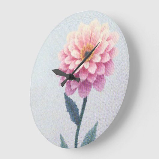 Ephemeral Petal Sketch Große Wanduhr (Winkel)