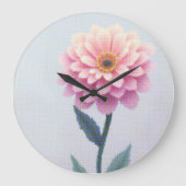 Ephemeral Petal Sketch Große Wanduhr (Vorderseite)