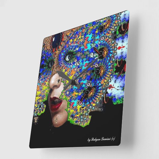 EPHEMERAL QUADRATISCHE WANDUHR (Winkel)