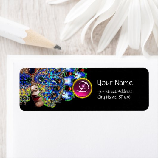 EPHEMERAL RED PINK RUBY MONOGRAMM Black (Insitu)