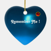 EPHEMERAL , Red Ruby , Blue Sapphire Herz Keramikornament (Hinten)