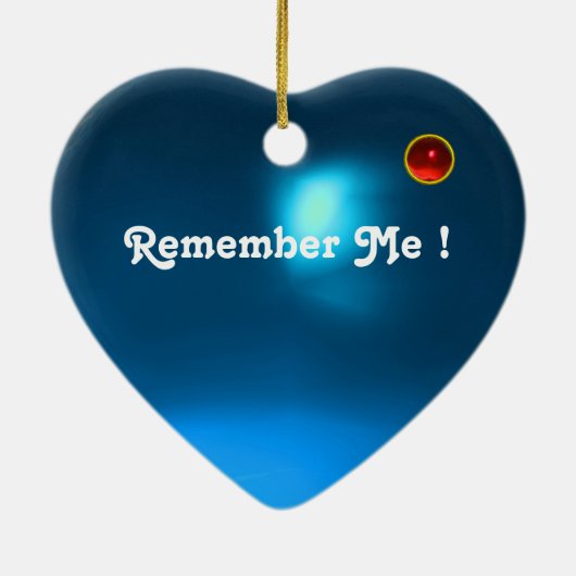 EPHEMERAL , Red Ruby , Blue Sapphire Herz Keramikornament (Hinten)