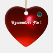 EPHEMERAL , Red Ruby , Blue Sapphire Herz Keramikornament (Hinten)