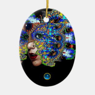 EPHEMERAL , Red Ruby , Blue Sapphire Keramik Ornament