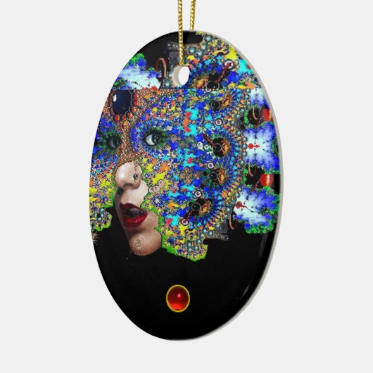 EPHEMERAL , Red Ruby , Blue Sapphire Keramikornament (Links)