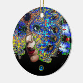 EPHEMERAL , Red Ruby , Blue Sapphire Keramikornament (Links)