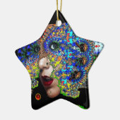 EPHEMERAL , Red Ruby , Blue Sapphire Star Keramik Ornament (Links)