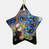 EPHEMERAL , Red Ruby , Blue Sapphire Star Keramik Ornament (Links)