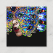 EPHEMERAL RUBY / Schönheitssalon, Wellness-Center, Quadratische Visitenkarte (Rückseite)