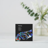 EPHEMERAL RUBY / Schönheitssalon, Wellness-Center, Quadratische Visitenkarte (Stehend Vorderseite)