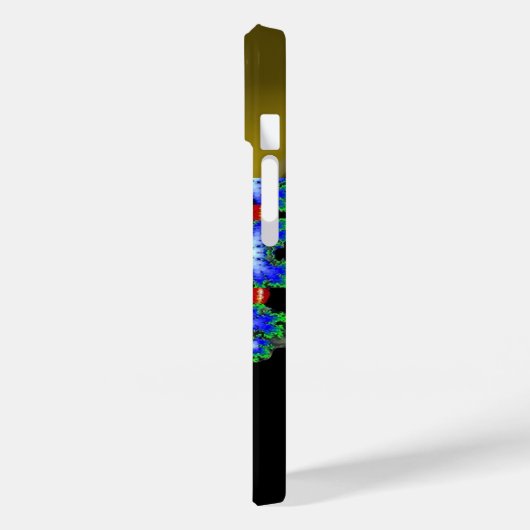 EPHEMERAL, SCHÖNHEIT MIT MASK Gelbes Topaz-Gem Case-Mate iPhone Hülle (Rückseite / Links)