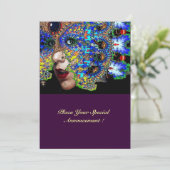 EPHEMERAL Sweet 16 Masquerade Ball Einladung (Stehend Vorderseite)