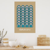 éphémère Art Deco Stil Poster (Küche)