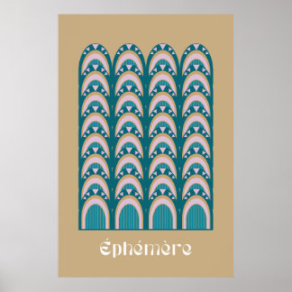 éphémère Art Deco Stil Poster
