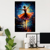 Ephemerial Elegance: Ein Tanz der Ballerina Poster (Heimbüro)