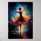 Ephemerial Elegance: Ein Tanz der Ballerina Poster (Vorne)