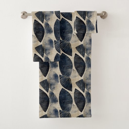 Ephemeriale Waves of Silk Shibori Japanisch Badhandtuch Set (Insitu)