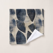 Ephemeriale Waves of Silk Shibori Japanisch Badhandtuch Set (Waschlappen)