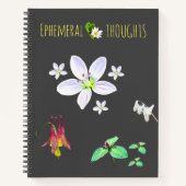 Ephemerials Thoughts Blank Notebook Notizblock (Vorderseite)