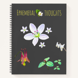 Ephemerials Thoughts Blank Notebook Notizblock
