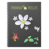 Ephemerials Thoughts Blank Notebook Notizblock (Vorderseite)