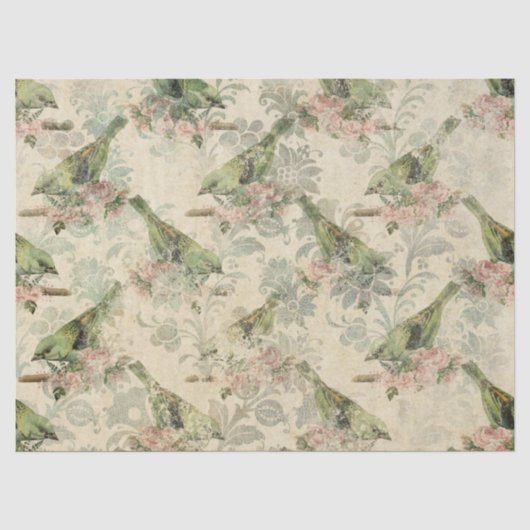 Ephemeride Birds Series Design Vier Seidenpapier (Vorderseite)