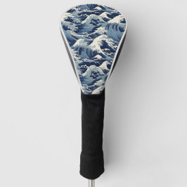 Ephemische Wappen: Hokusai Waves remaged Golf Headcover