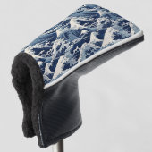 Ephemische Wappen: Hokusai Waves remaged Golf Headcover (3/4 Vorderseite)