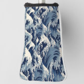 Ephemische Wappen: Hokusai Waves remaged Golf Headcover (Rotieren 90)