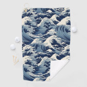 Ephemische Wappen: Hokusai Waves remaged Golfhandtuch (Insitu)