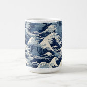 Ephemische Wappen: Hokusai Waves remaged Kaffeetasse (Mittel)