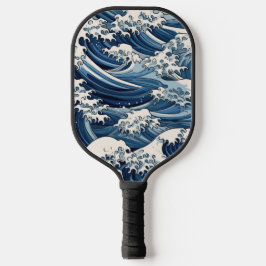 Ephemische Wappen: Hokusai Waves remaged Pickleball Schläger