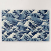 Ephemische Wappen: Hokusai Waves remaged Puzzle (Horizontal)