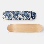 Ephemische Wappen: Hokusai Waves remaged Skateboard (Horizontal)