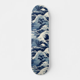 Ephemische Wappen: Hokusai Waves remaged Skateboard