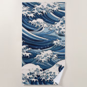 Ephemische Wappen: Hokusai Waves remaged Strandtuch (Vorderseite)
