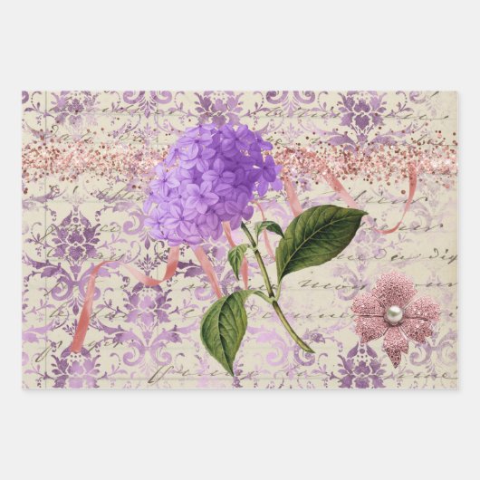 Ephemorische Blumensorte Geschenkpapier Set (Vorderseite 2)