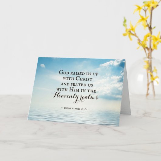 Epheser 2:6 Gott erzogen uns mit Christus, Bibel Karte (Gelbe Blume)