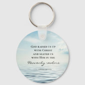 Epheser 2:6 Gott hat uns mit Christi Bibel aufgezo Schlüsselanhänger (Vorderseite)