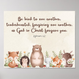 Epheser 4:32 Kinderzimmer-Wandkunstposter-Druck Poster