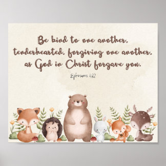 Epheser 4:32 Kinderzimmer-Wandkunstposter-Druck Poster