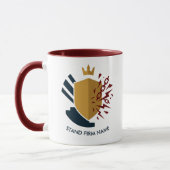 Epheser 6:12 Rüstung Gottes Schild Krone Emblem Tasse (Links)