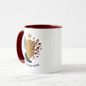 Epheser 6:12 Rüstung Gottes Schild Krone Emblem Tasse (Vorderseite Links)