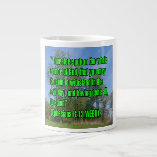 Epheser 6:13 WEBU Tasse (Vorderseite)