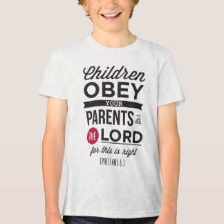 Epheser 6:1: „Kinder, gehorcht euren Eltern“ Tri-Blend Shirt