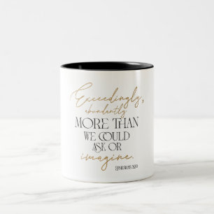 Epheser Gold und schwarze inspirierende Kaffeetass Zweifarbige Tasse