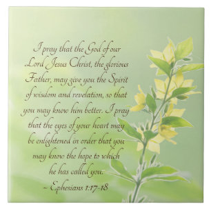 Ephesianer 1:17-18 Geist der Weisheit und Offenbar Fliese