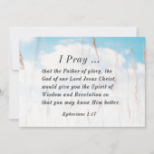 Ephesianer 1:17 Bibelgebet-Wisdom-Offenbarungskart (Vorderseite)