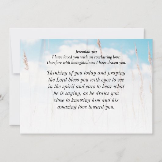 Ephesianer 1:17 Bibelgebet-Wisdom-Offenbarungskart (Rückseite)