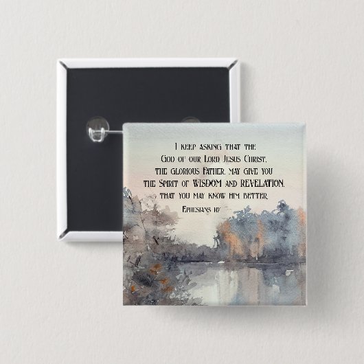 Ephesianer 1:17 Geist der Weisheit und Offenbarung Button (Vorne & Hinten)